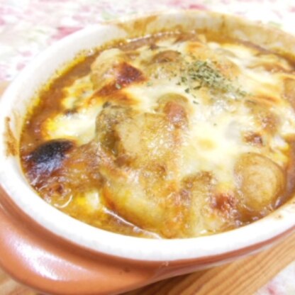 これは昨日の❤
カレーのルゥが少し余った状態だったので家族分にはならず＾＾；ドリアとして食べました❤アツアツの美味しいカレーでした❤おご馳走様ですー❤